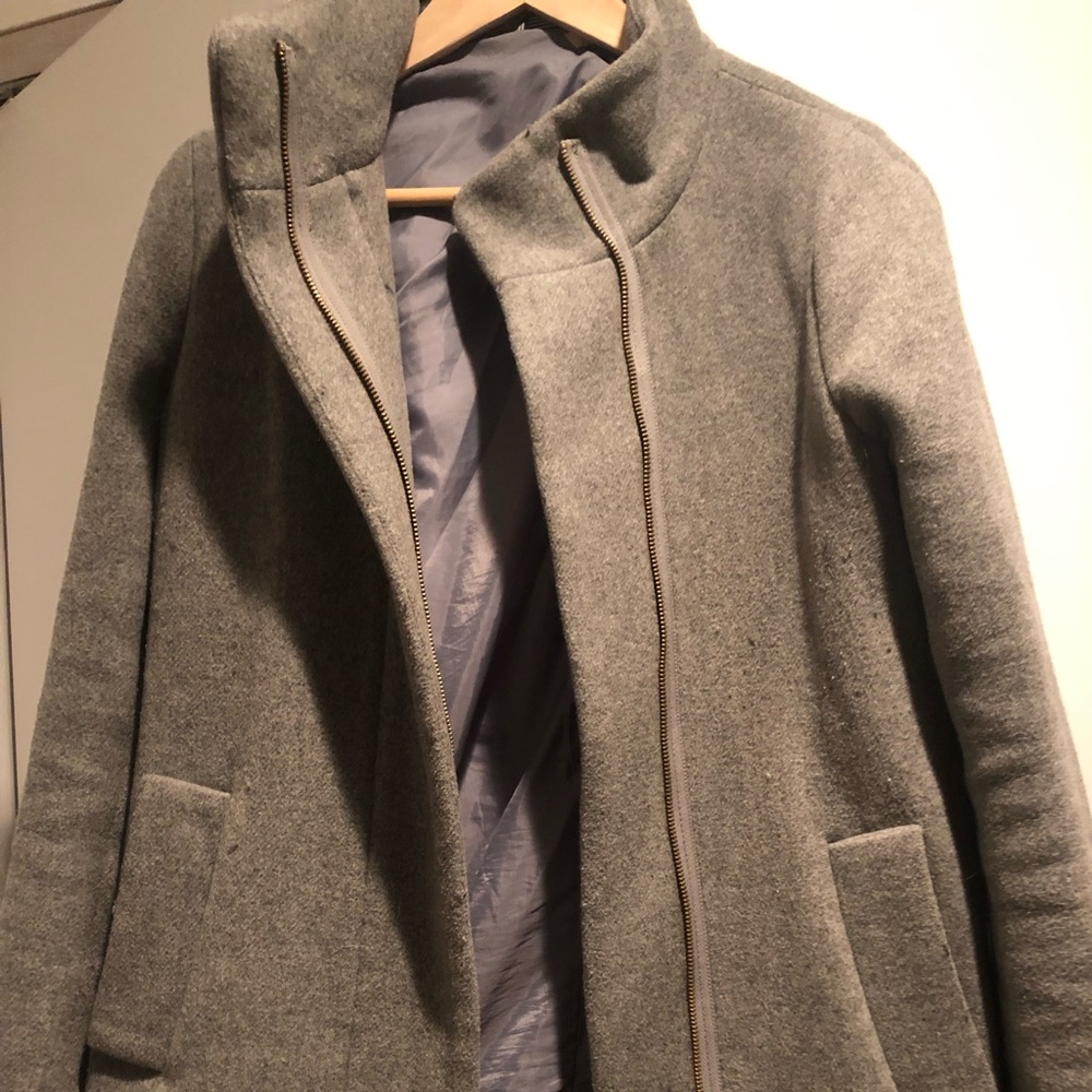 J.Crew felted grey coat